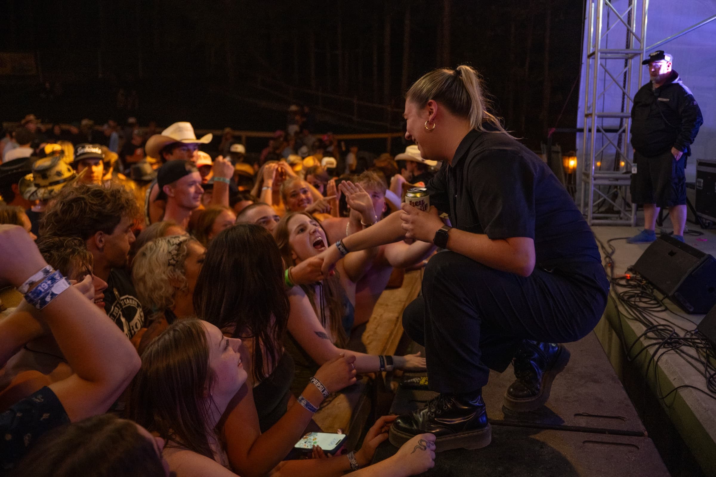 Sport Mode connecting with the crowd at a festival